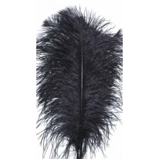 FEATHERS OSTRICH WING Black 14-17" (BULK)